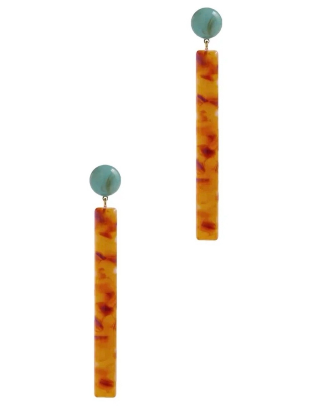 Rachel Comey Blue and Tortoiseshell Drop Earrings